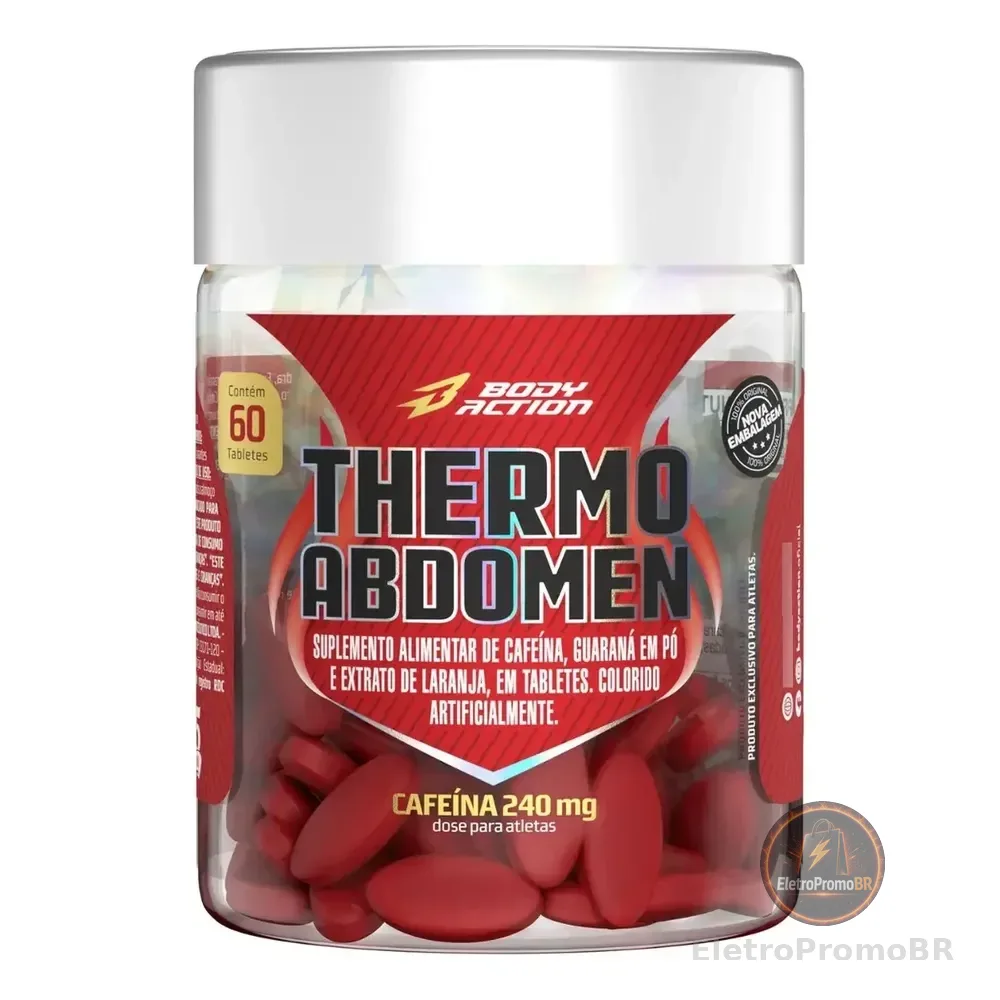 Thermo Abdomen Termogênico 240mg Cafeína Anidra 60 Cápsulas Sem Sabor