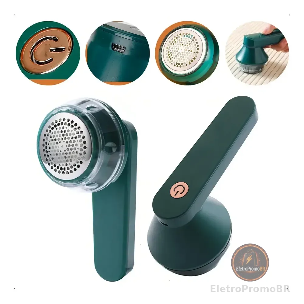 Papa Bolinha Elétrico Portátil Bivolt Jgbrasil Recarregável Roupas Verde-escuro 127/220v