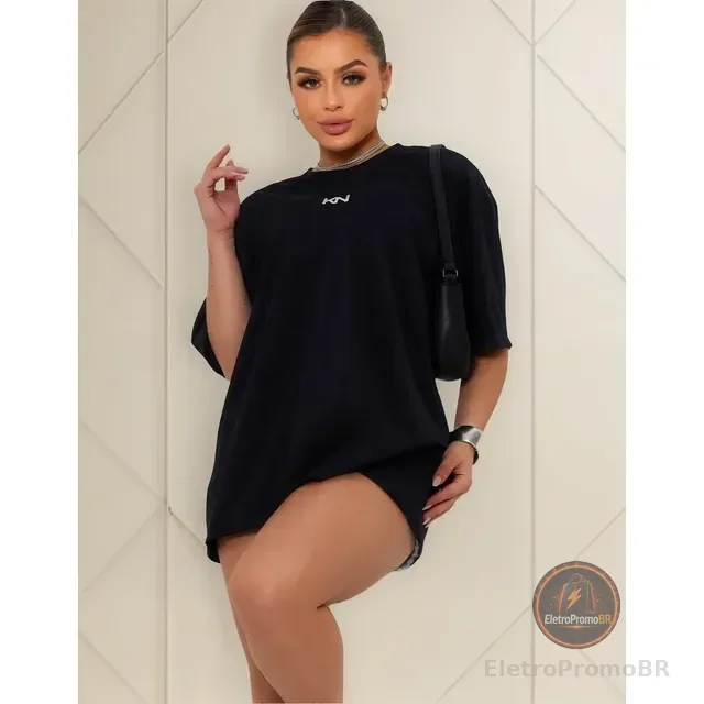 Camisetão Oversized Feminino Comprido Vestido Street Koenig