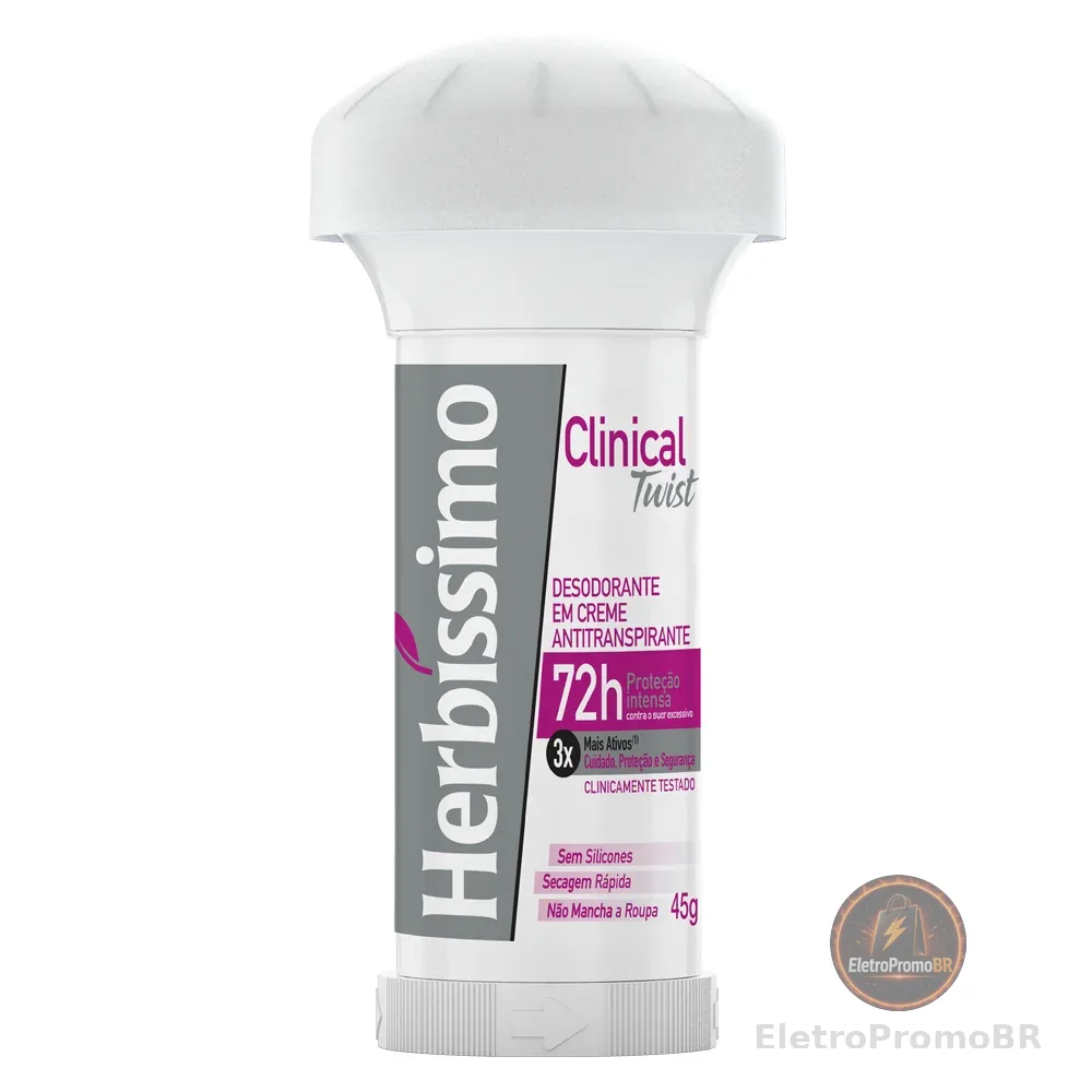 Desodorante Twist Antitranspirante Herbíssimo Clinical Rosa 45G