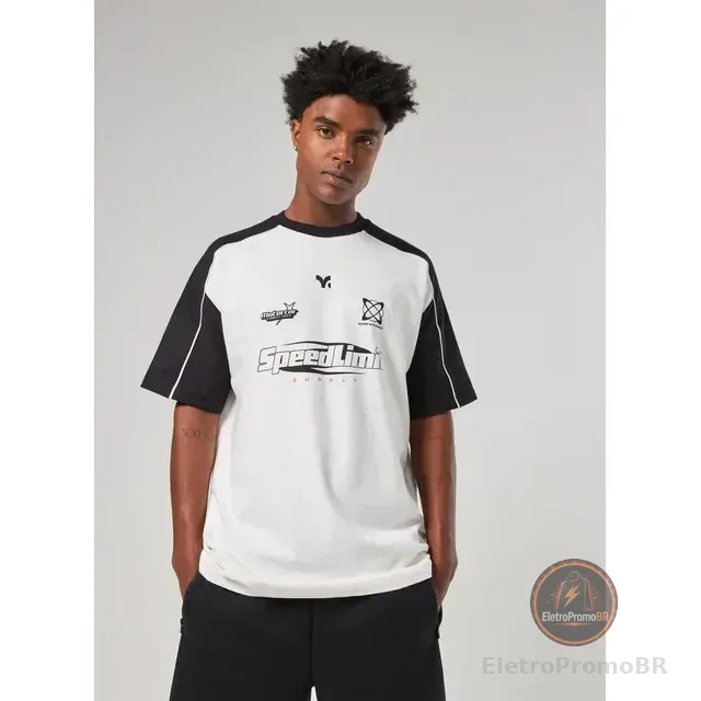 Camiseta Oversized Malhão Off-white Racer