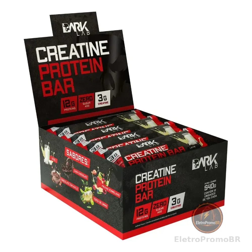Creatine Protein Bar 12 Un 45g Dark Lab Sabor Ninho
