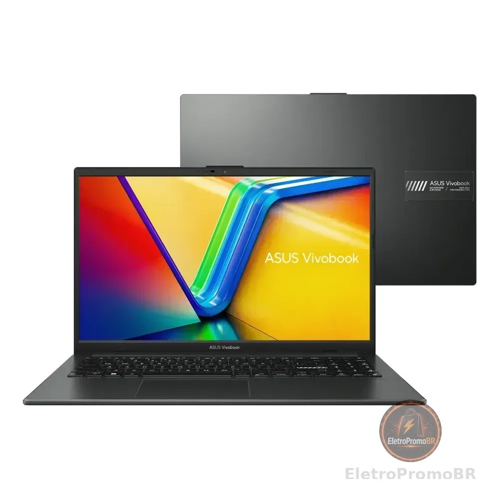 Notebook Asus Vivobook Go 15 E1504 Amd Ryzen 5 7520u 8gb Ram 256gb Ssd Linux Keepos 15,6 Fhd Black E1504fa-nj731 Preto