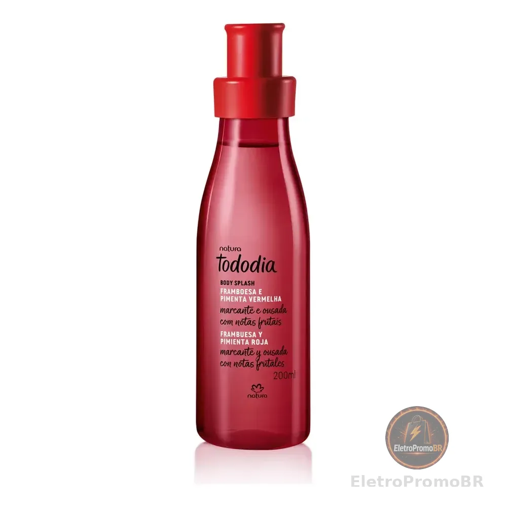 Body Splash Natura Tododia Framboesa E Pimenta Vermelha 200ml
