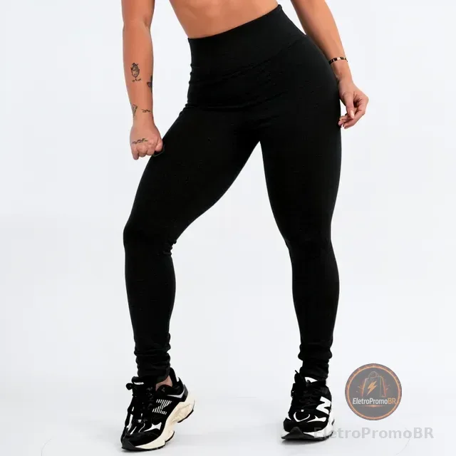 Calça Legging Leg Zero Transparência Cintura Alta Academia