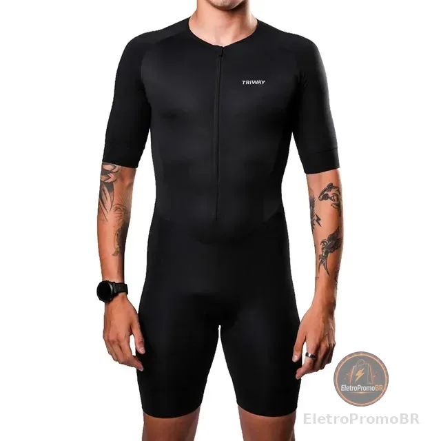 Macaquinho Triathlon Triway Sports Sprint Black Masculino