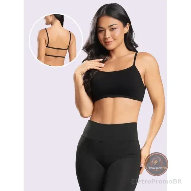 Top Cropped Costa Nua Alcinha Casual Suplex Moda Gringa