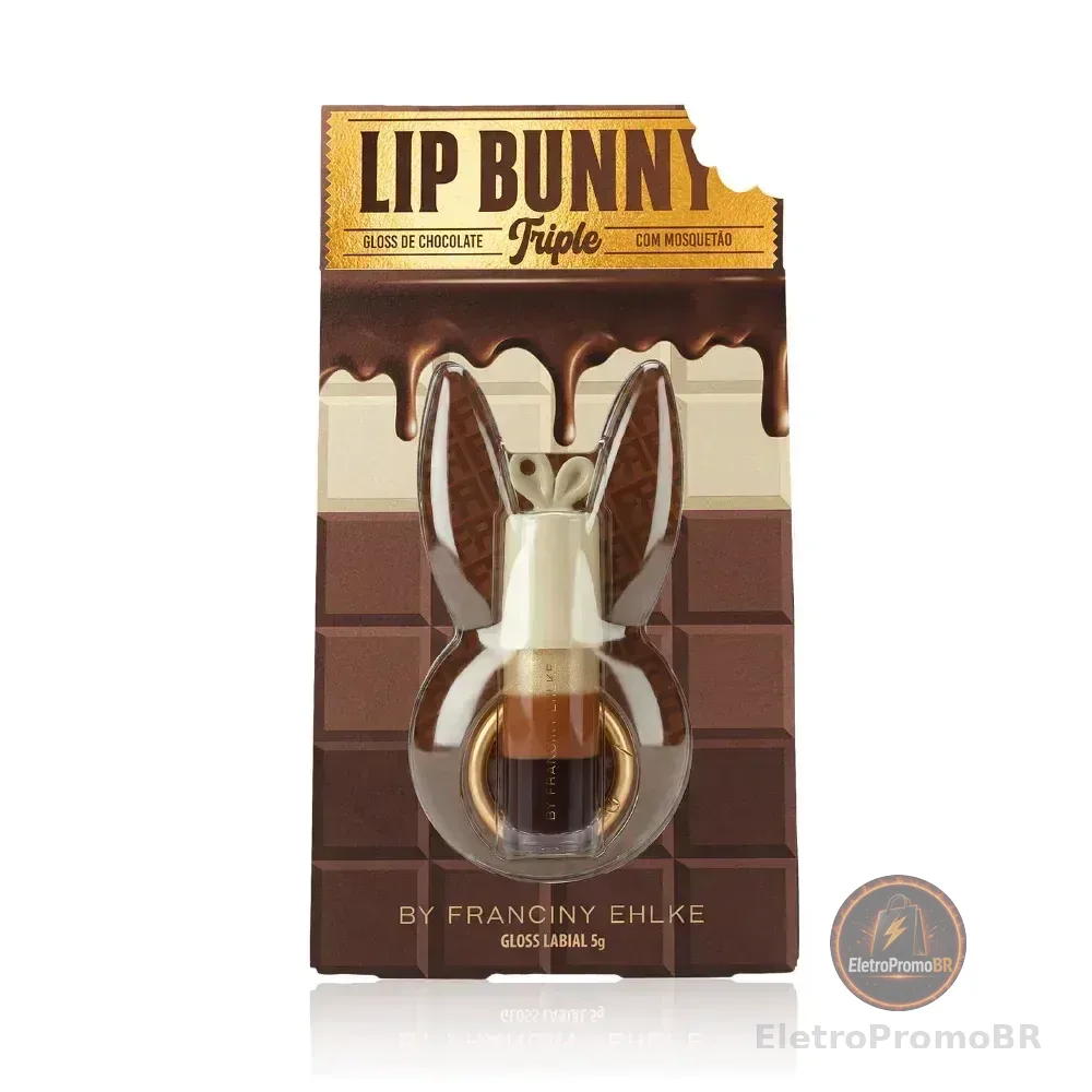Gloss Lip Bunny Triple Fran By Franciny Marrom