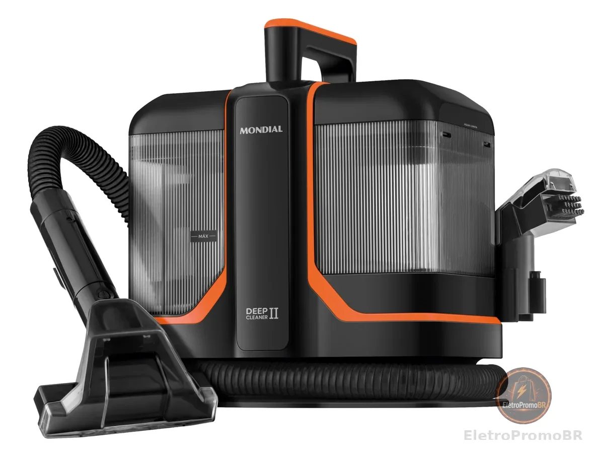 MONDIAL Extratora e Higienizadora Portátil Deep Cleaner II, Preto/Laranja, 1800W, 220V - EXP-02-O