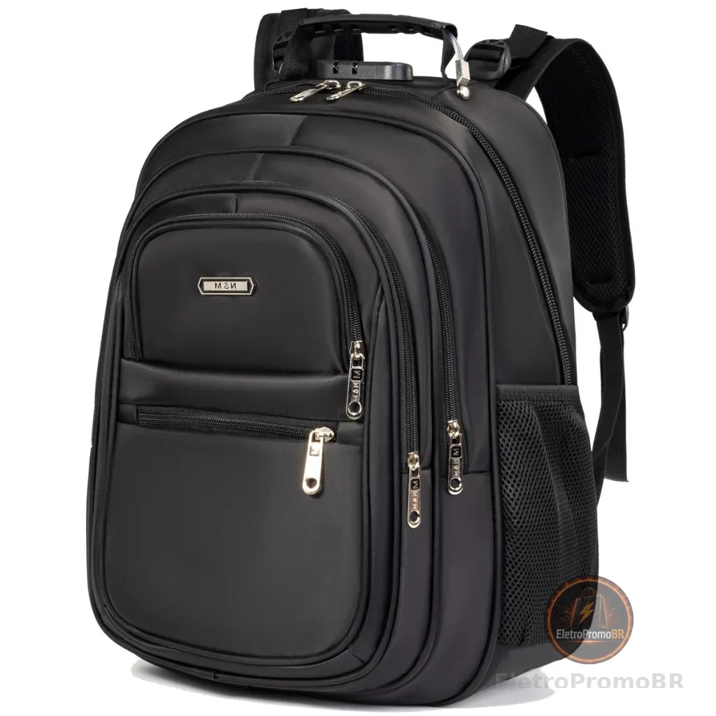 Mochila Unissex Grande Capacidade para Faculdade com Compartimentos Reforçada Impermeável para Notebook Trabalho