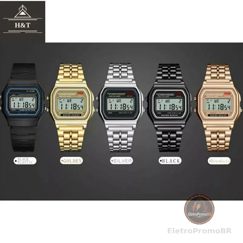 Relógio Retrô Vintagem Unissex metal digital feminino e masculino | Shopee Brasil