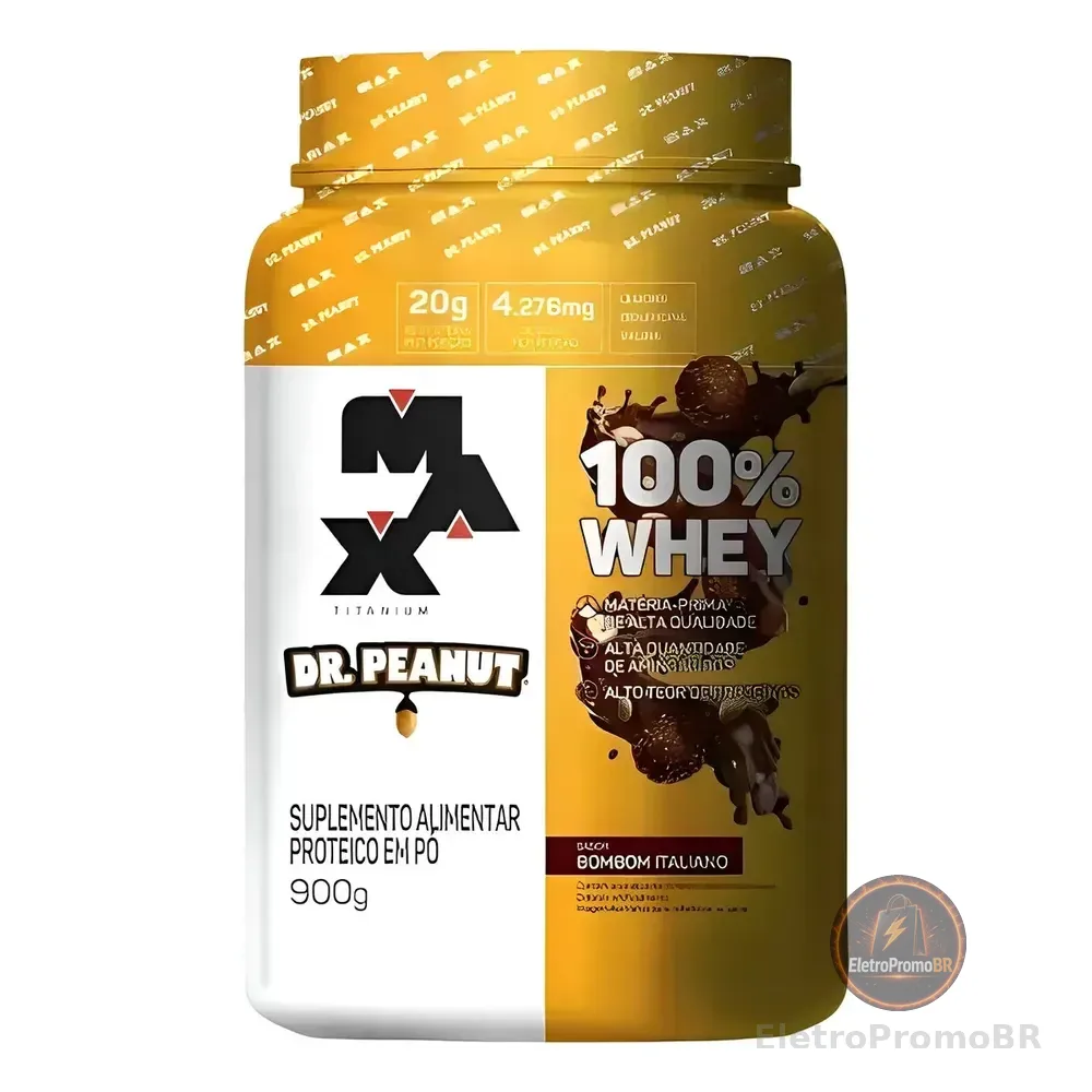 Suplemento Em Pó Max Titanium Dr. Peanut Whey Protein Concentrado (wpc) Pote 900g Sabor Bombom Italiano