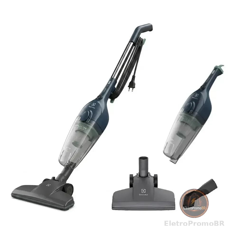 Aspirador Pó Vertical Electrolux 1450w Stk14 Cabo 5m Portátil De Mão 2 Em 1 Potente Capacidade 1,6l Filtro Hepa Azul Denim Azul-escuro 127v