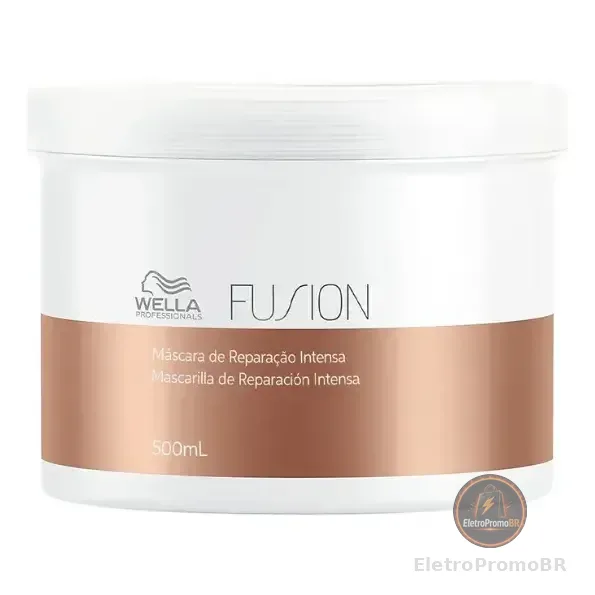 Máscara Wella Fusion Reconstrutora 500ml Cabelo Forte E Revitalizado