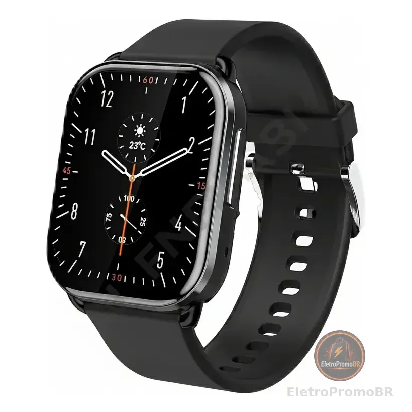 Relógio Smartwatch Qcy Watch Gs S6 Bluetooth Ipx8 Cor Preto Cinza-escuro