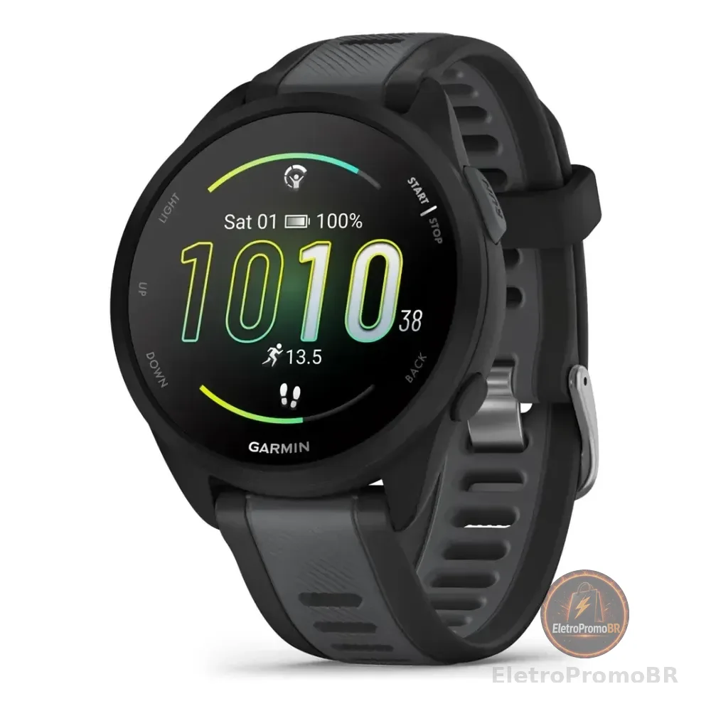 Smartwatch Relógio Garmin Forerunner 165 43mm Nf-e Preto