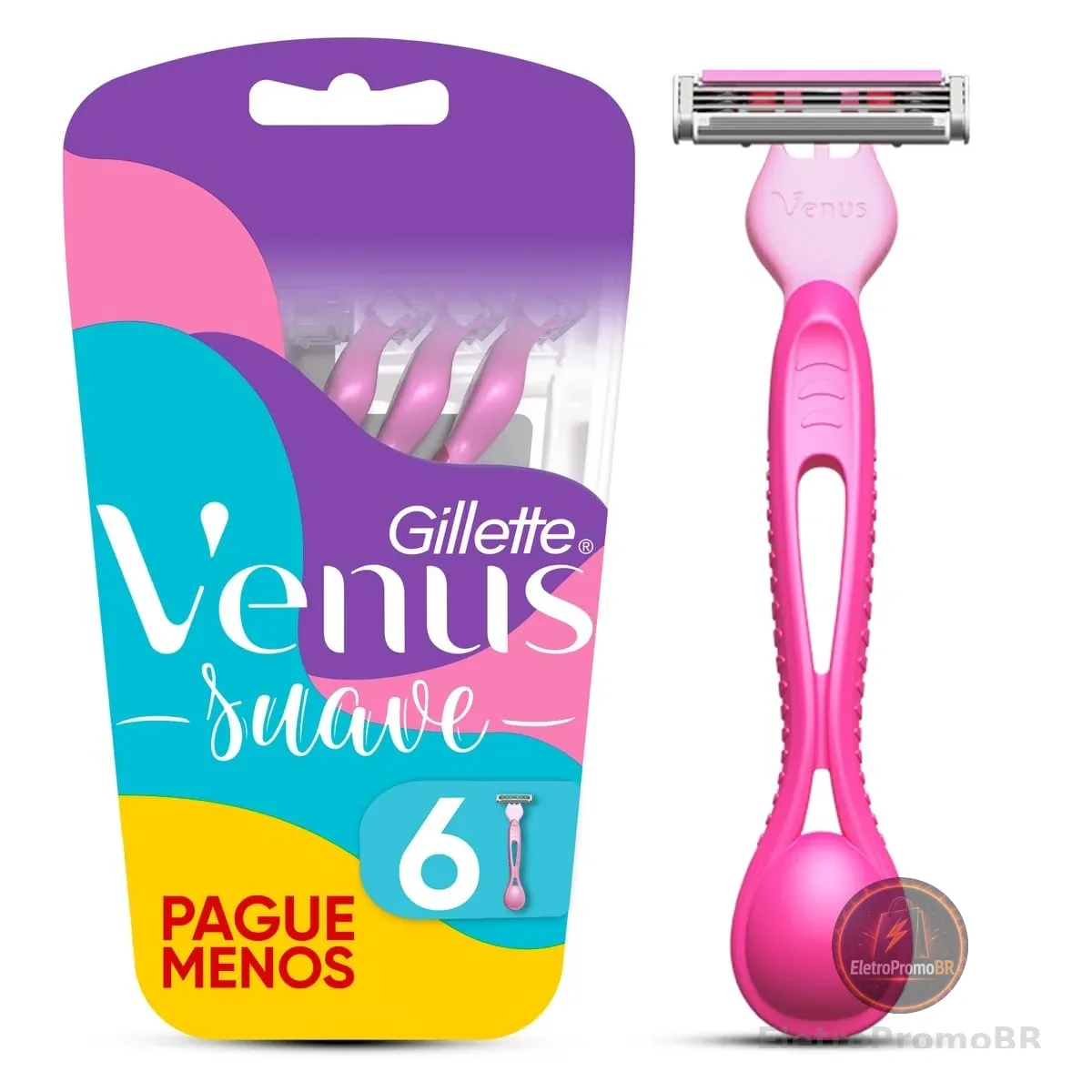 Gillette Venus Aparelho de Depilação Descartável Suave com Aloe, 6 Unidades
