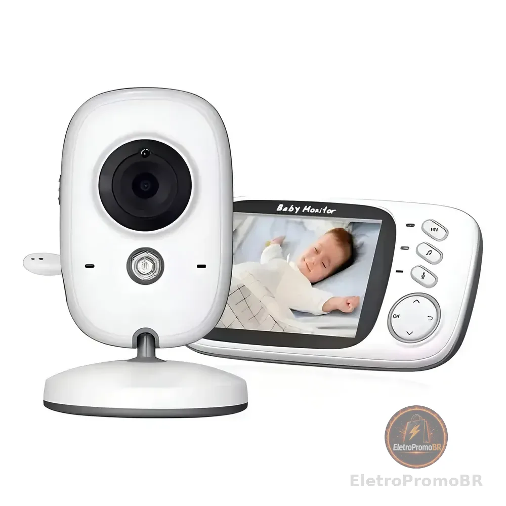 Baba Eletrônica Baby Monitor Visão Noturna Dual Audio Cor Branco G.eye 127/220v