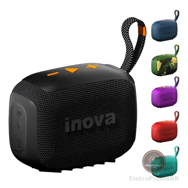 Caixa Som Bluetooth Portátil Tws Grave Potente Com Radio 15h