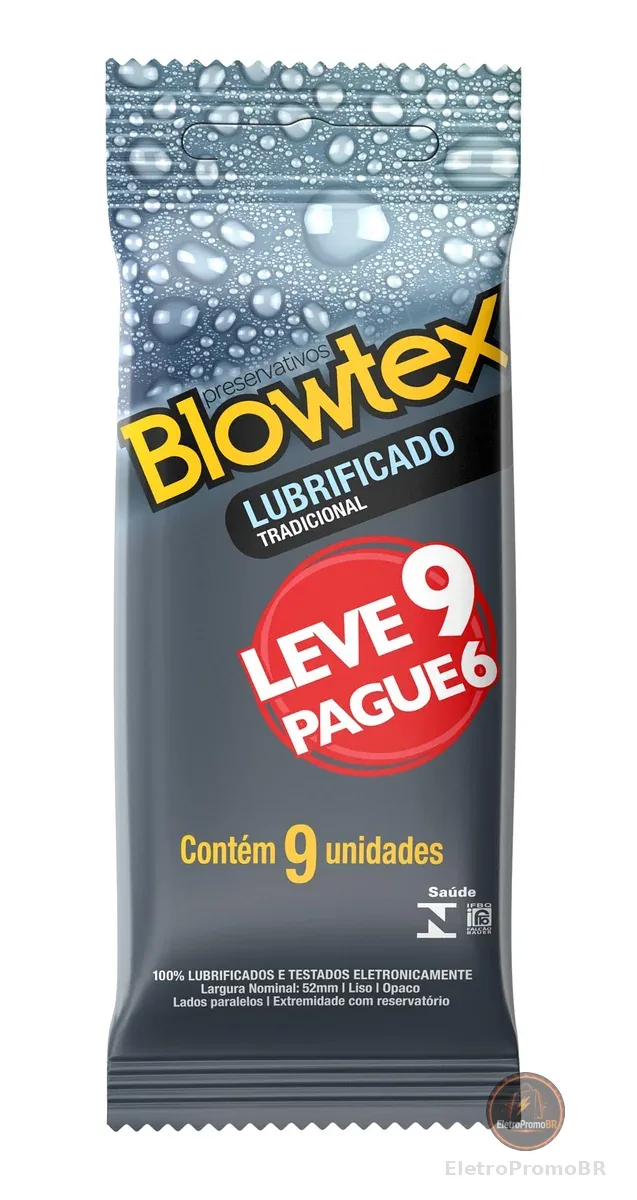 Blowtex Preservativo Lubrificado Leve 9 Pague 6 Unidades