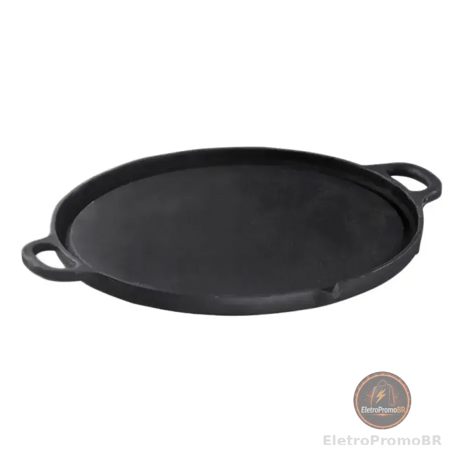 Bifeteira Redonda Ferro Fundido Da Gengis-kan Libaneza 32 Cm