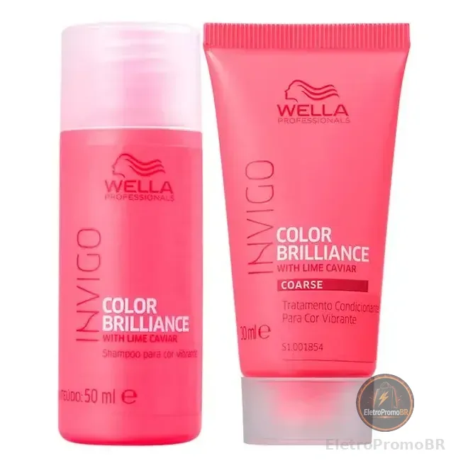 Kit Wella Pro Invigo Brilliance-shampoo 50ml E Máscara 30ml
