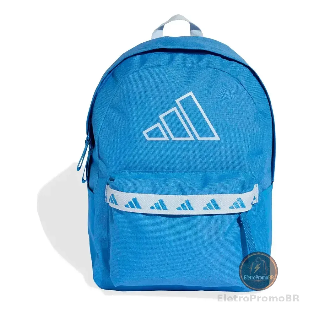 Mochila Clássico Fita adidas Azul Liso