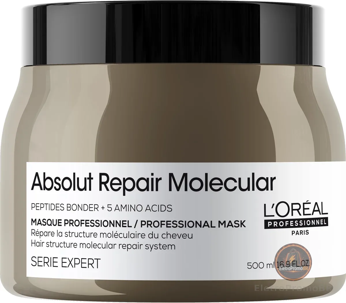 L'Oréal Professionnel Máscara Absolut Repair Molecular, Repara os Danos & Recupera a Força, Maciez & Desembaraço, Para cabelos danificados e muito danificados