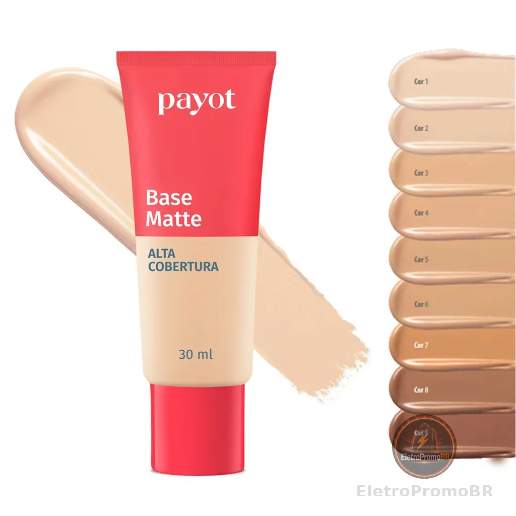 Base Matte Payot Alta Cobertura 30ml Cherrie Nova Boca Rosa