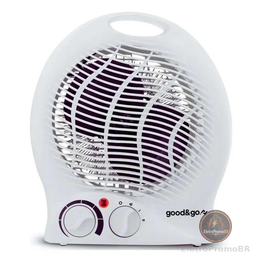 Aquecedor Caloventor Elétrico Good&go 2000w Portátil Com Termostato Branco 220v