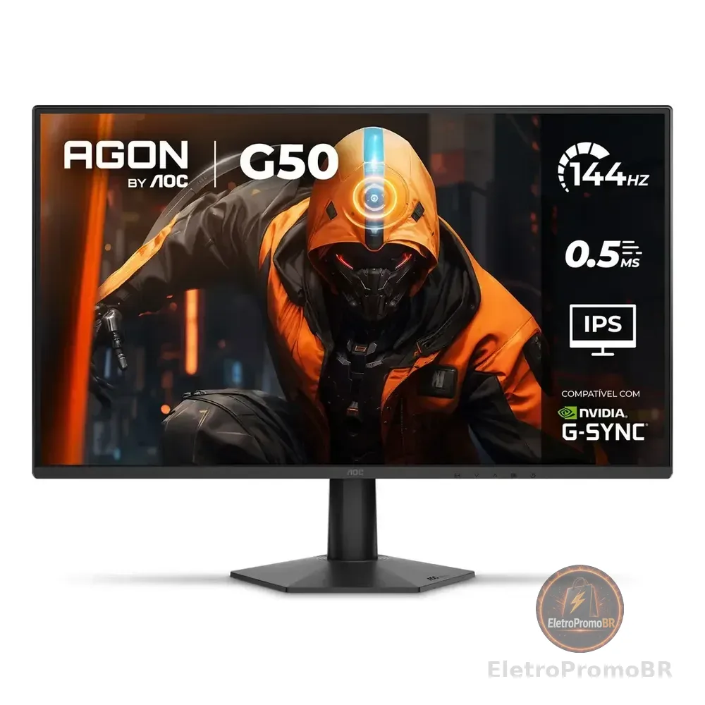 Monitor Gamer Aoc Agon G50 27  144hz 0,5ms 27g50f Preto 127/220v