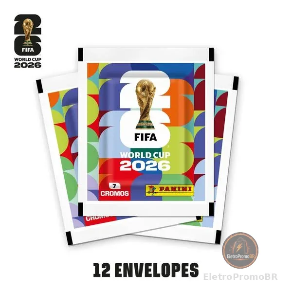Blister com 12 Pacotes de Figurinhas Copa do Mundo FIFA 2026 EUA