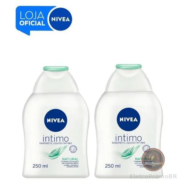 KIT NIVEA Sabonete Líquido Íntimo Natural 250ml - 2 unidades