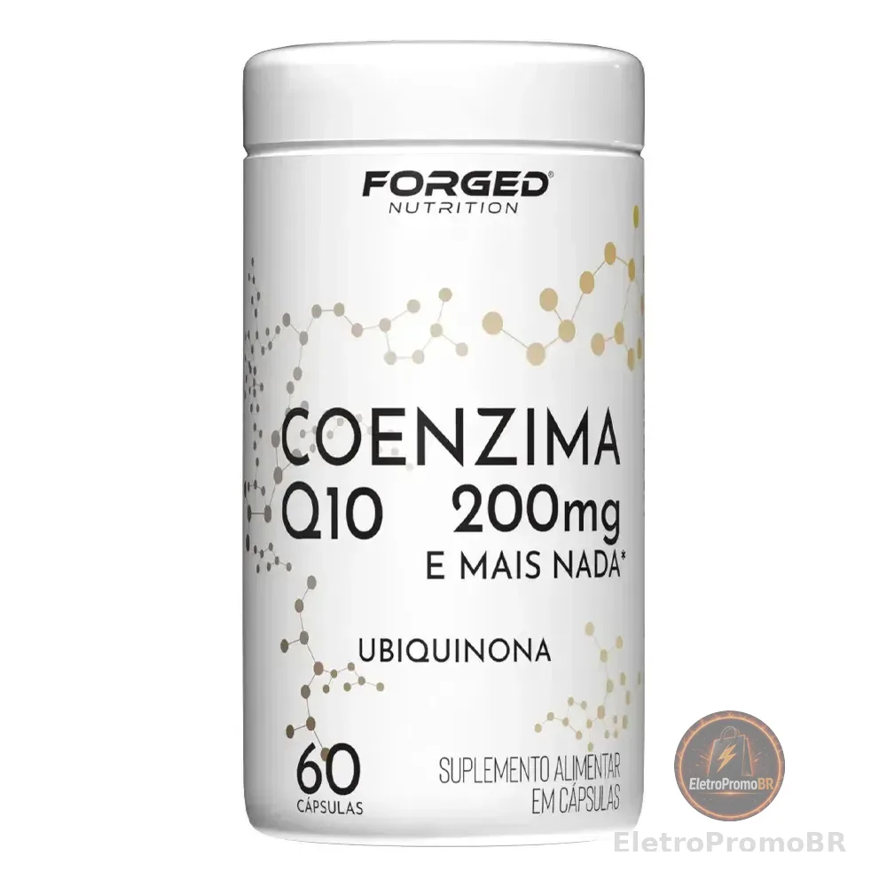 Coenzima Q10 200mg Pura Alta Concentração 60 Cápsulas - Forged Nutrition Sem Sabor