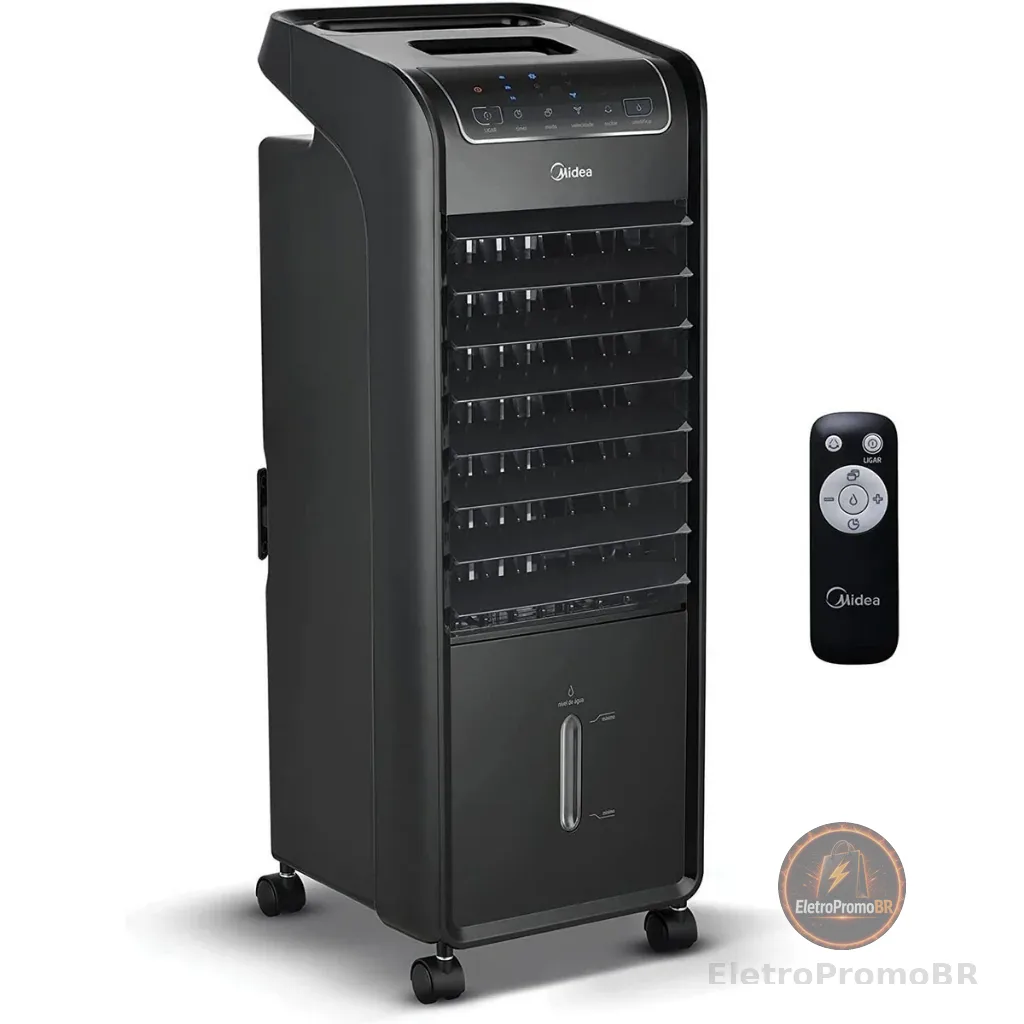 Climatizador de Ar Frio Midea 4,5L Preto