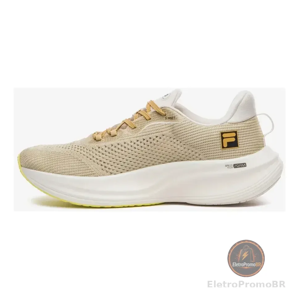 Tenis Masculino Fila Racer Speedzone Lisa Dourado/preto/verde Limao 40 Br