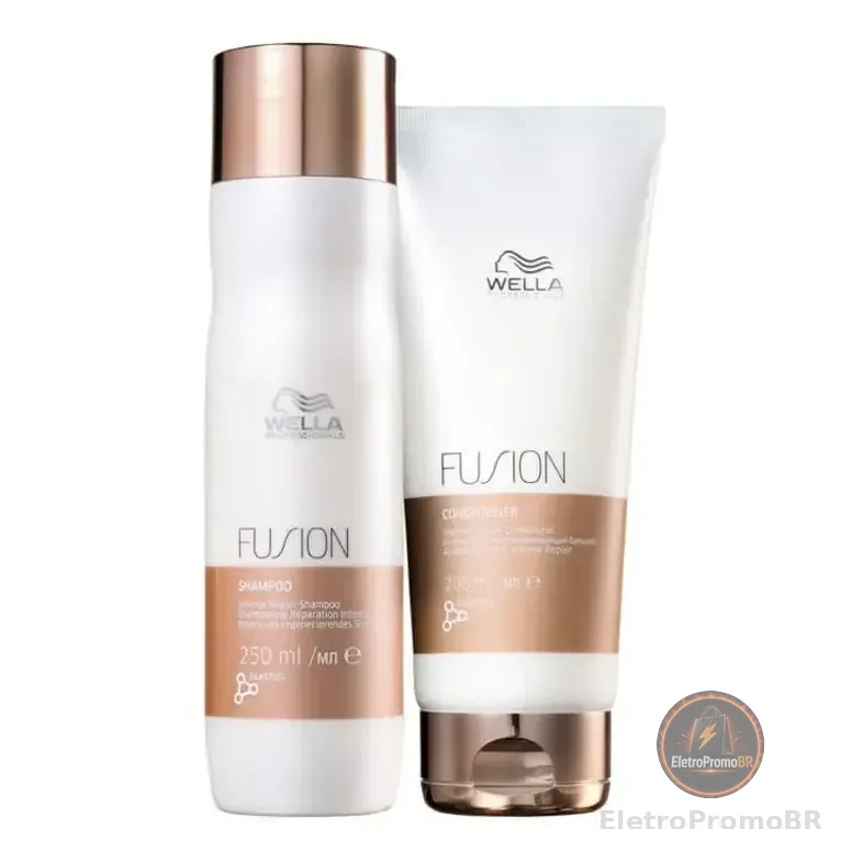 Kit Wella Fusion Shampoo 250ml + Condicionador 200ml