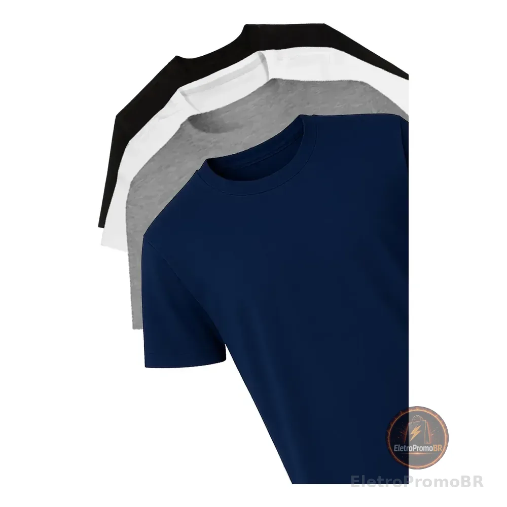 Kit 4 Camisetas Básicas Polo Wear Sortido Sortido G Lisa