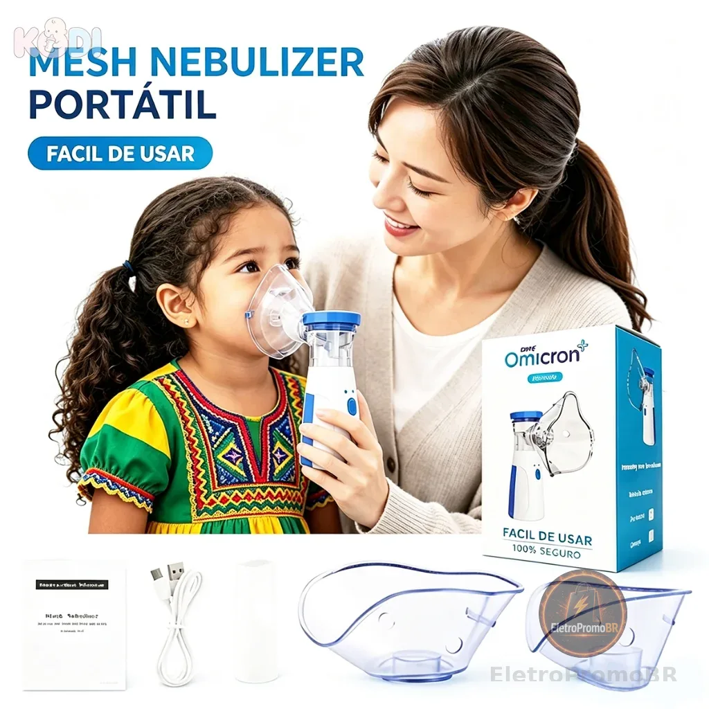 Inalador Nebulizador Portátil Ultrassônico Atomizador De Baixo Nó Para Crianças E Adultos -N11