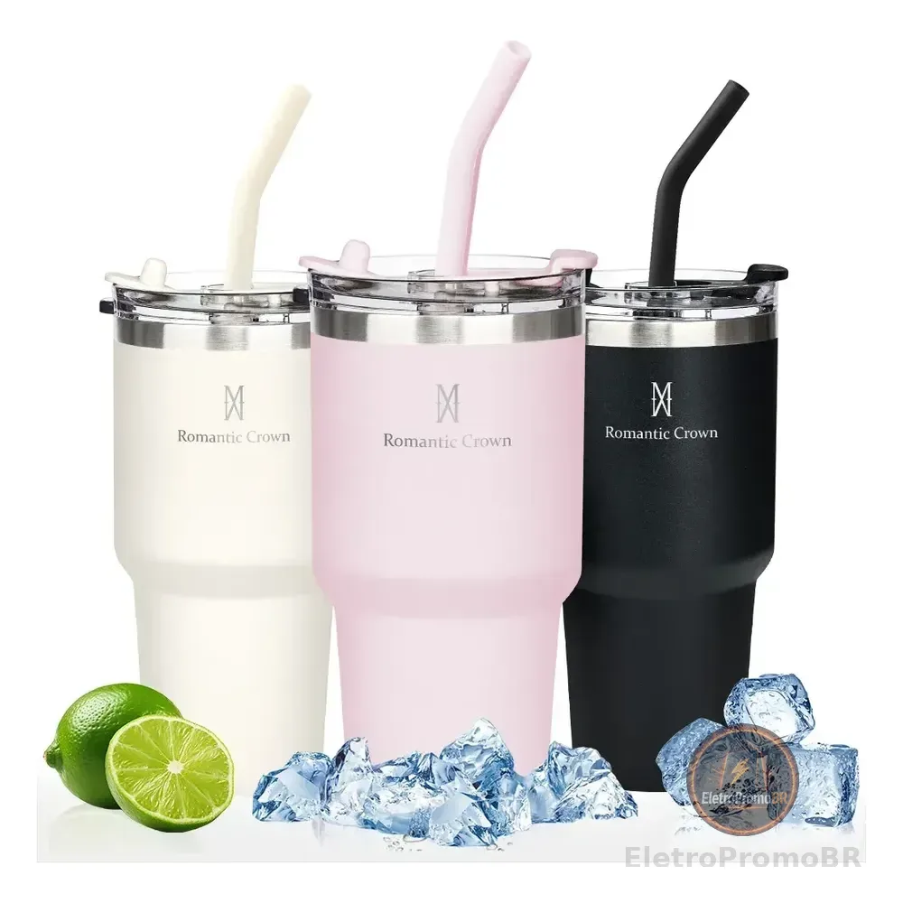 Copo Térmica 600ml Inox Anti-vazamento Para Café/chá/bebidas Bege Lisa