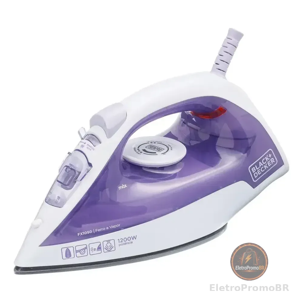 Ferro De Passar Roupa A Vapor Black+decker Fx1050 1200w Branco 127v