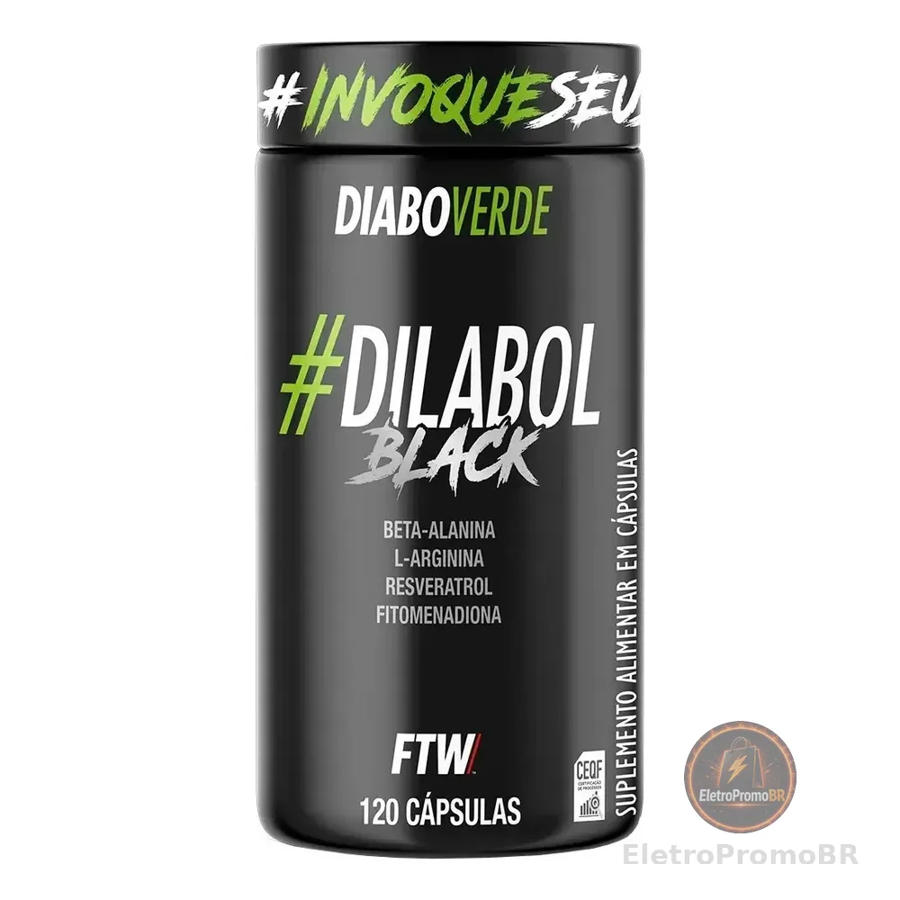 Dilabol Black Diabo Verde Vasodilatador 120 Cáps Ftw Neutro