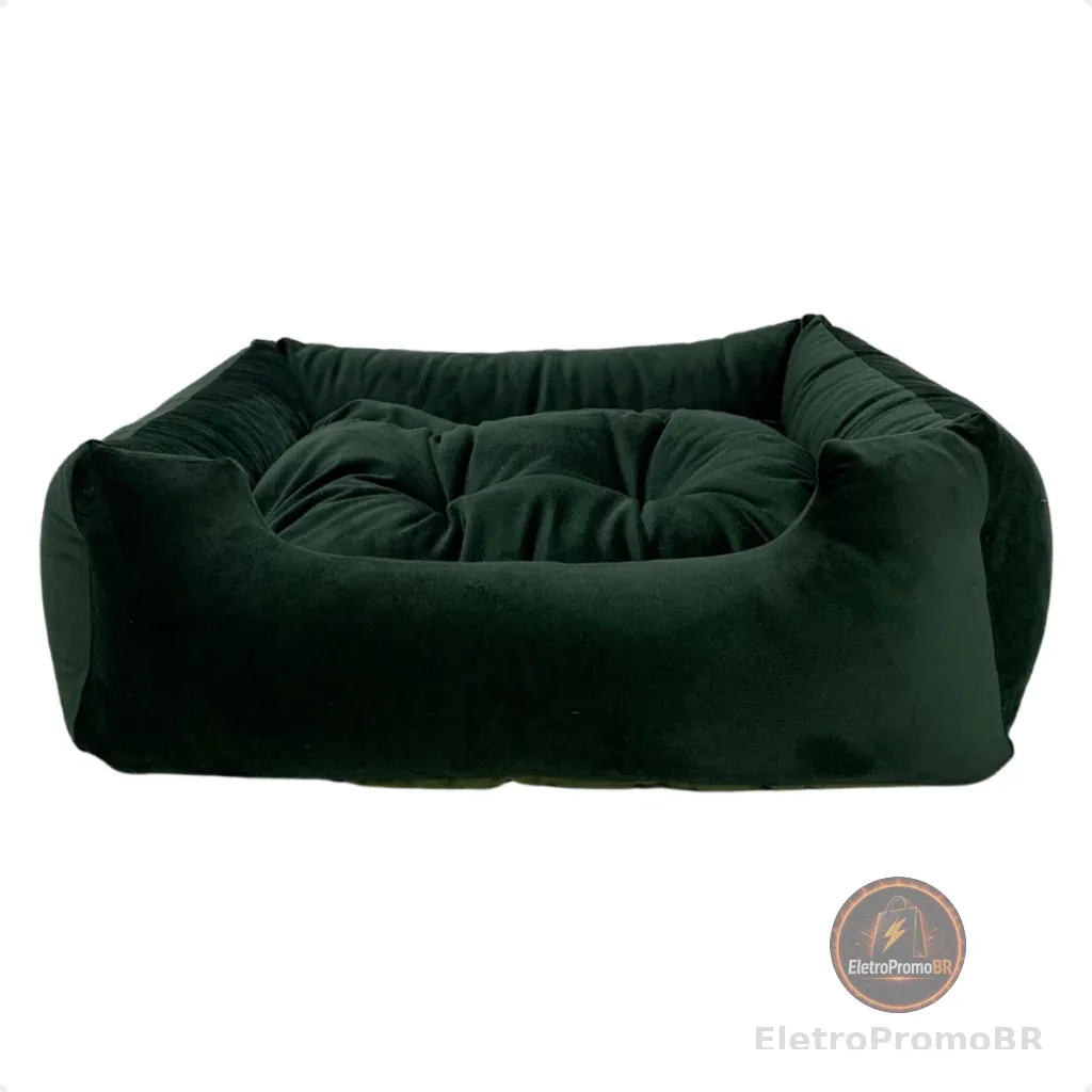 Cama Caminha Pet Suede Enchimento Siliconado e Zíper Removível