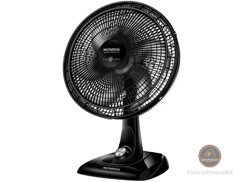 Ventilador de Mesa Mondial 6 Pás 40cm Super Power VSP-40B 140W