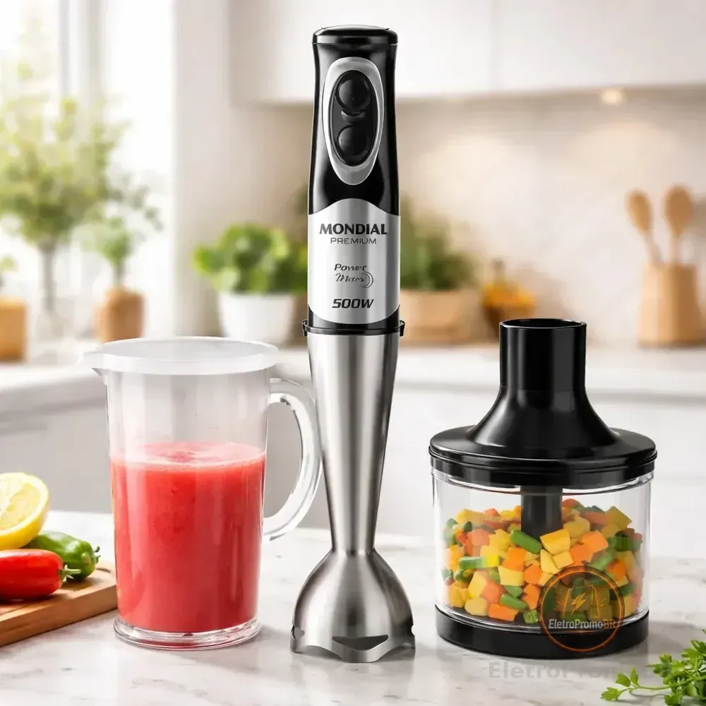 Power Mixer Premium Mondial Preto/inox 500w M-07 Preto/aço Inoxidável 127v