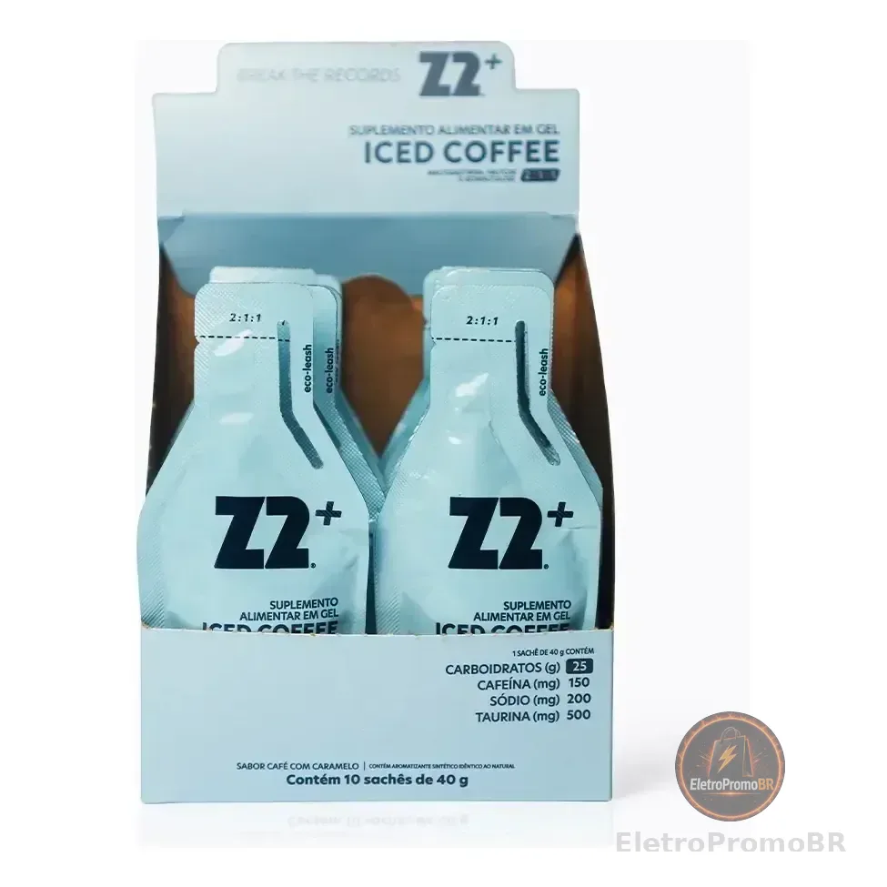 Energy Gel Z2+ Display 10 Unidades 25carb - 400g Sabor Café Gelado