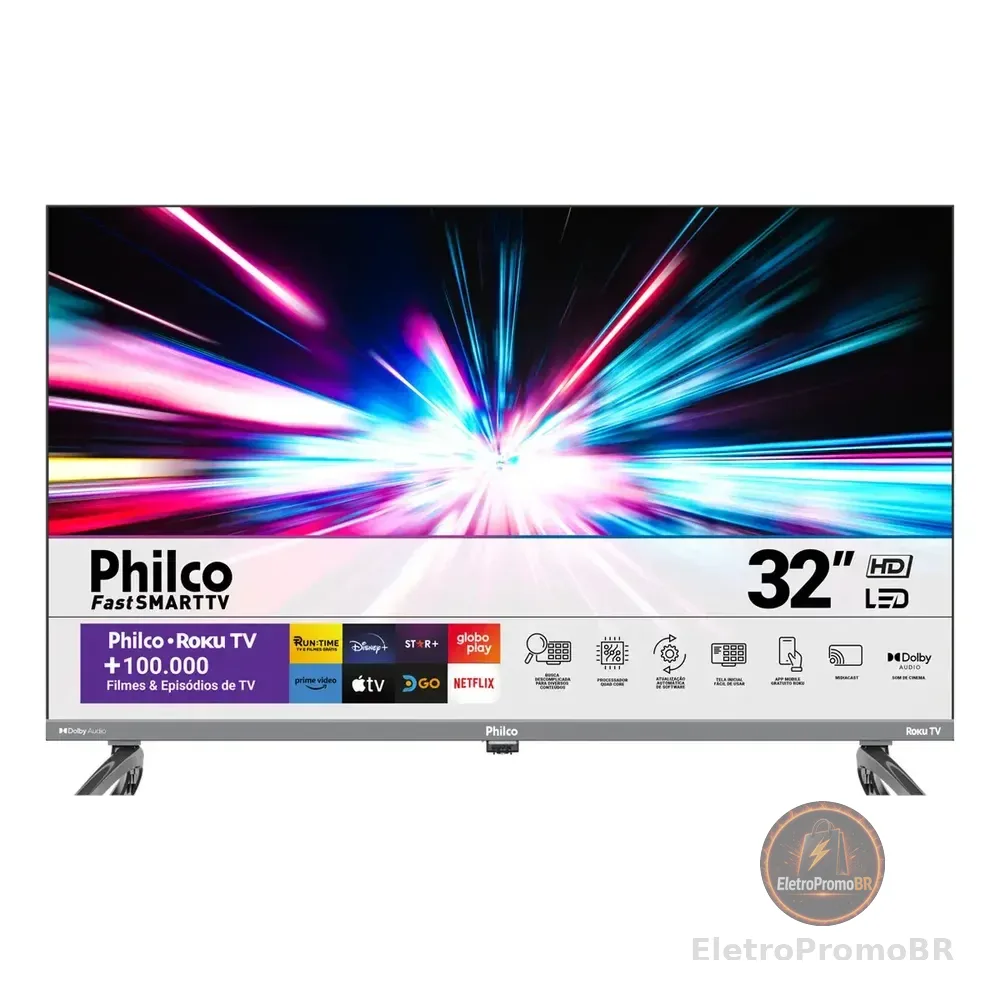 Smart Tv 32 Philco P32vik Roku Led Dolby Audio Hdr Wi-fi 110/220v
