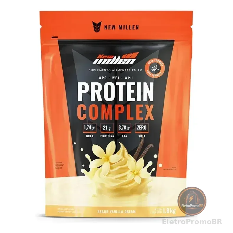 Suplemento En Pó New Millen Premium Proteínas De Protein Complex Sabor Baunilha X 1.8kg