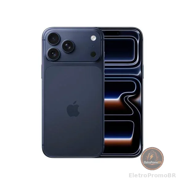 iPhone 17 Pro Max Apple 256GB, Câmera Tripla Fusion de 48MP, Tela 6.9" Super Retina XDR, Azul-intenso