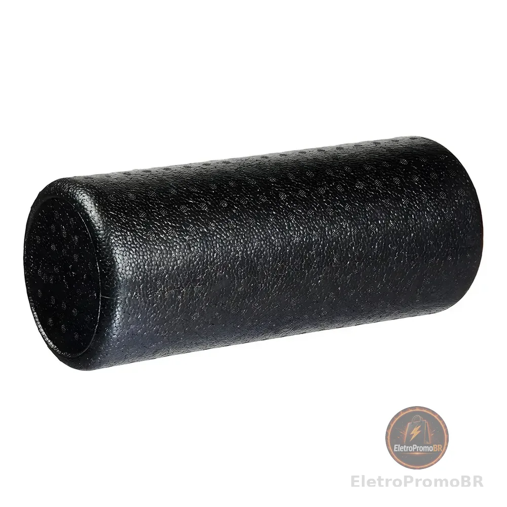 Rolo De Massagem Foam Roller 30cm Liberação Miofascial Eva Cor Preto